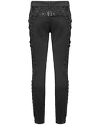 Formal Side Button Lace Up Trouser