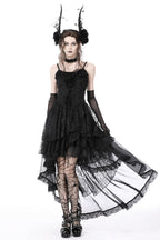 Pleated Hi-Lo Petticoat Skirt