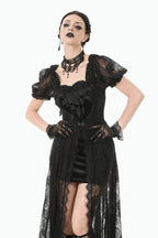 Velvet Lace Skirt Mini Dress