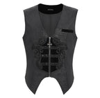 Rose Print Crucifix Waistcoat