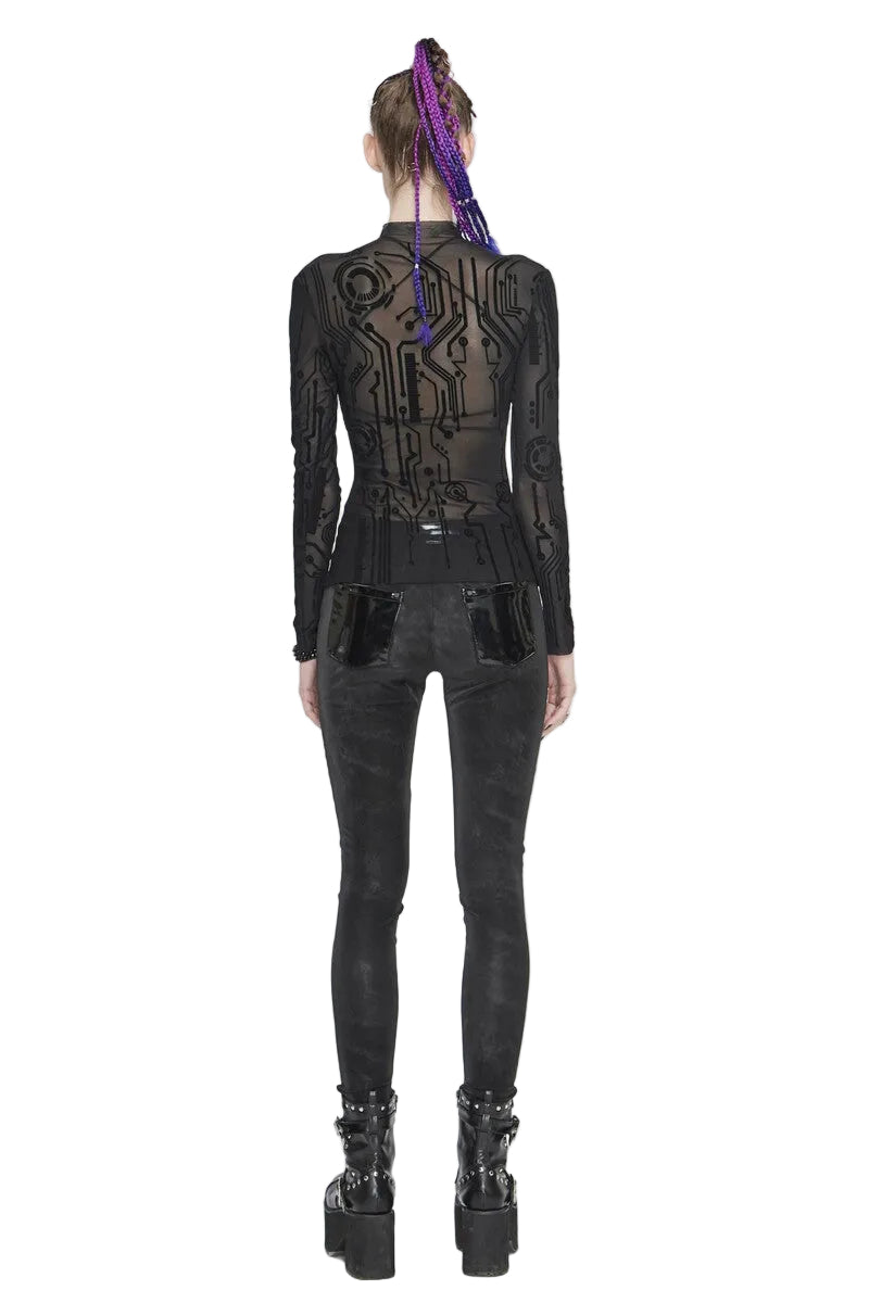 Abstract Sheer Top