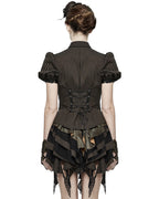 Brown Pinstripe Steampunk Shirt