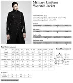 Men’s Military Uniform Belt Long Coat