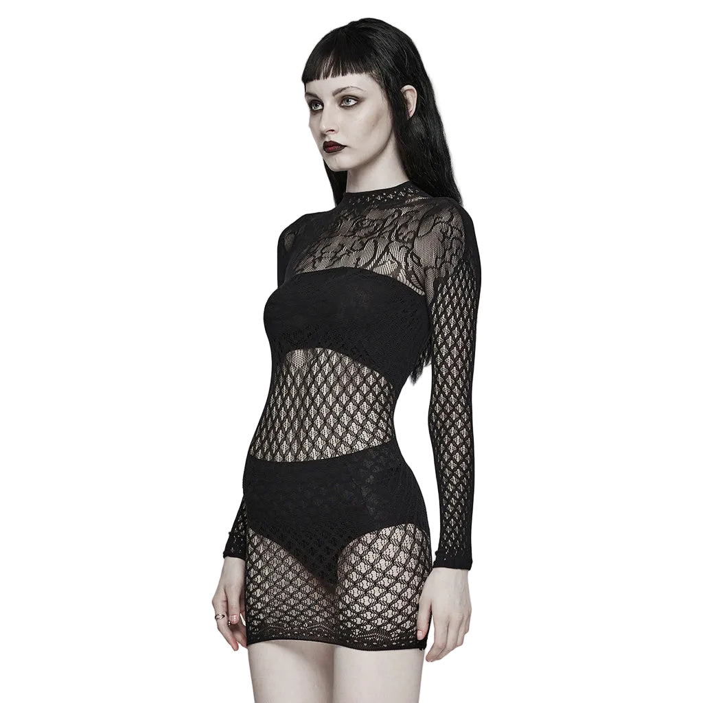 Net Mesh Back Cutout Top