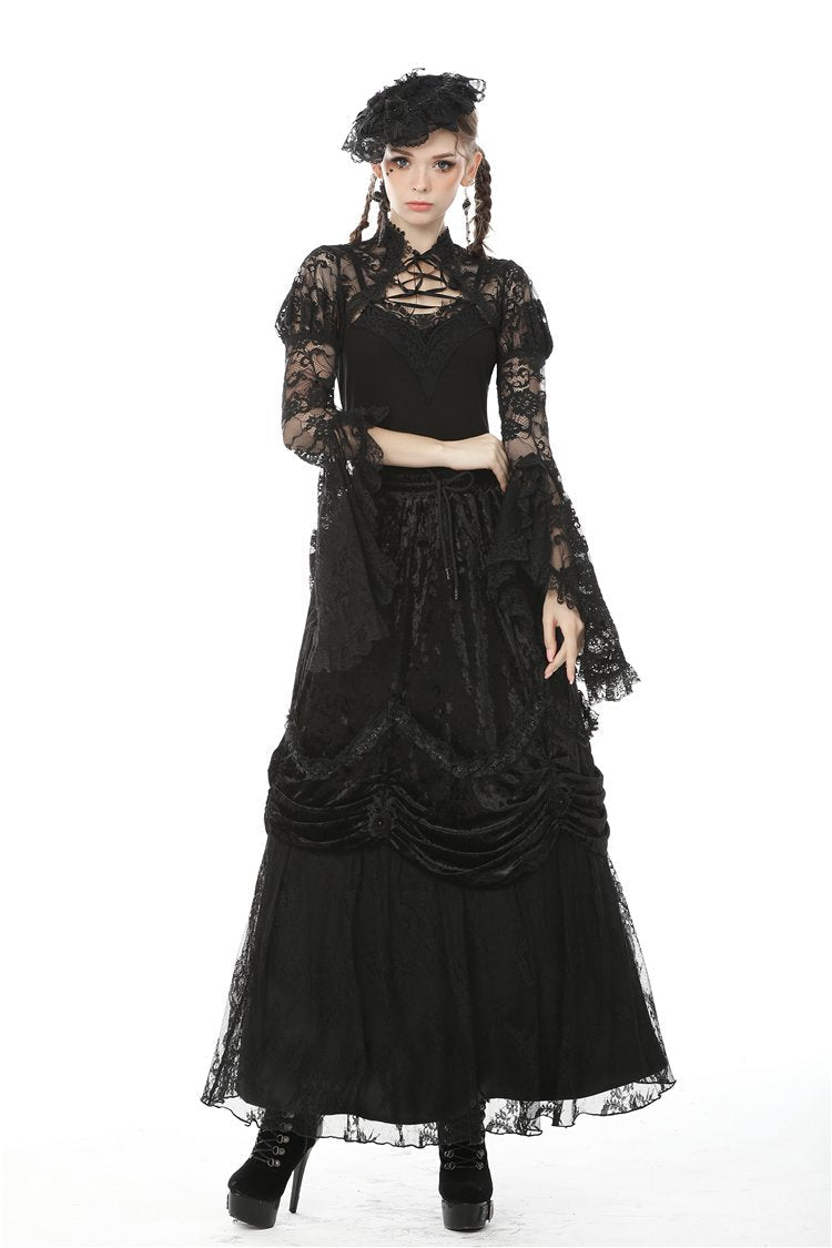 Elegant Lace Flare Bolero