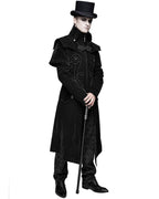 Cape Collar Crucifix Gothic Long Black Coat