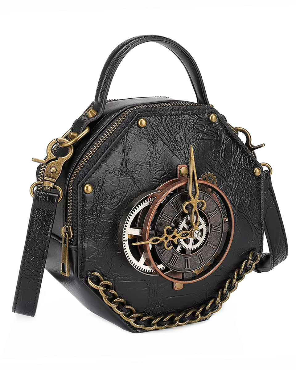 Steampunk Octagon Clock Bag