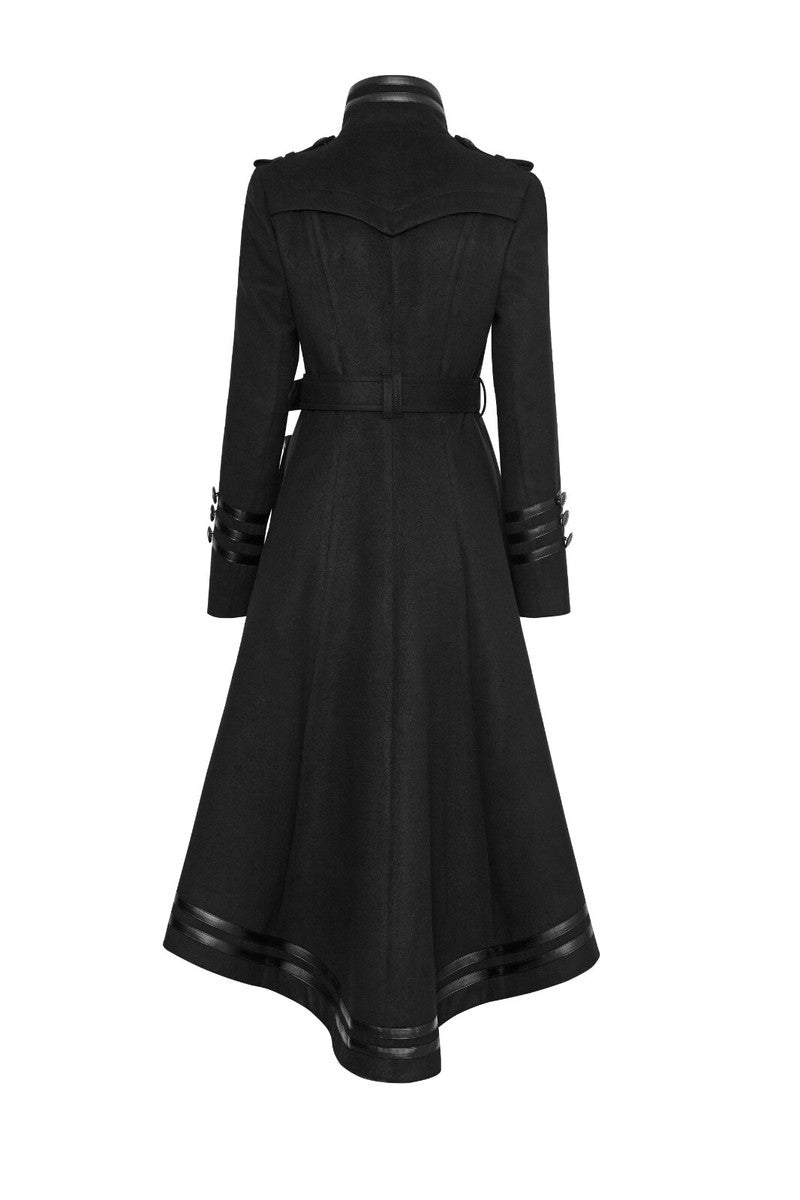 Women’s Military Uniform Belt Long Coat