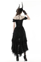 Elegant Dovetail Hi-Lo Bardot Dress