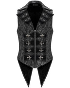 Men’s Jacquard Velvet Tailed Gothic Waistcoat