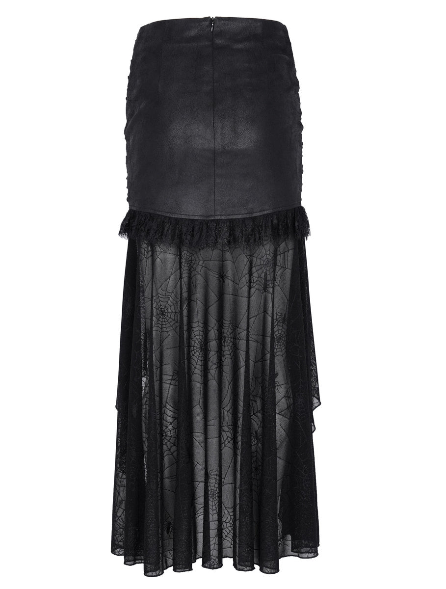 Hi-Lo Cobweb Chain Trail Skirt