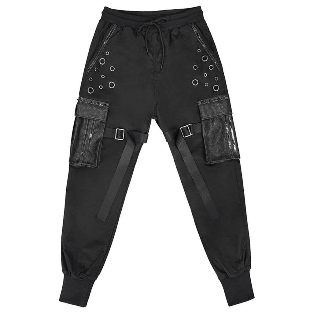Punk Studded Cuffed Trousers