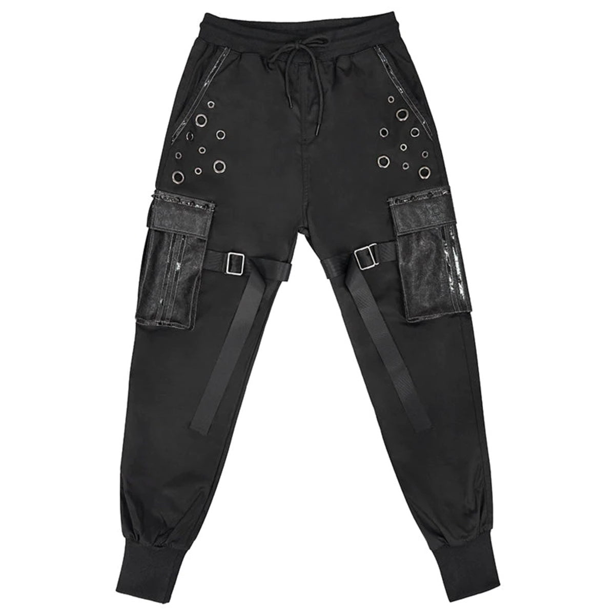 Punk Studded Cuffed Trousers
