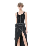 Punk Eyelet Zip Lace Zip Tank Top