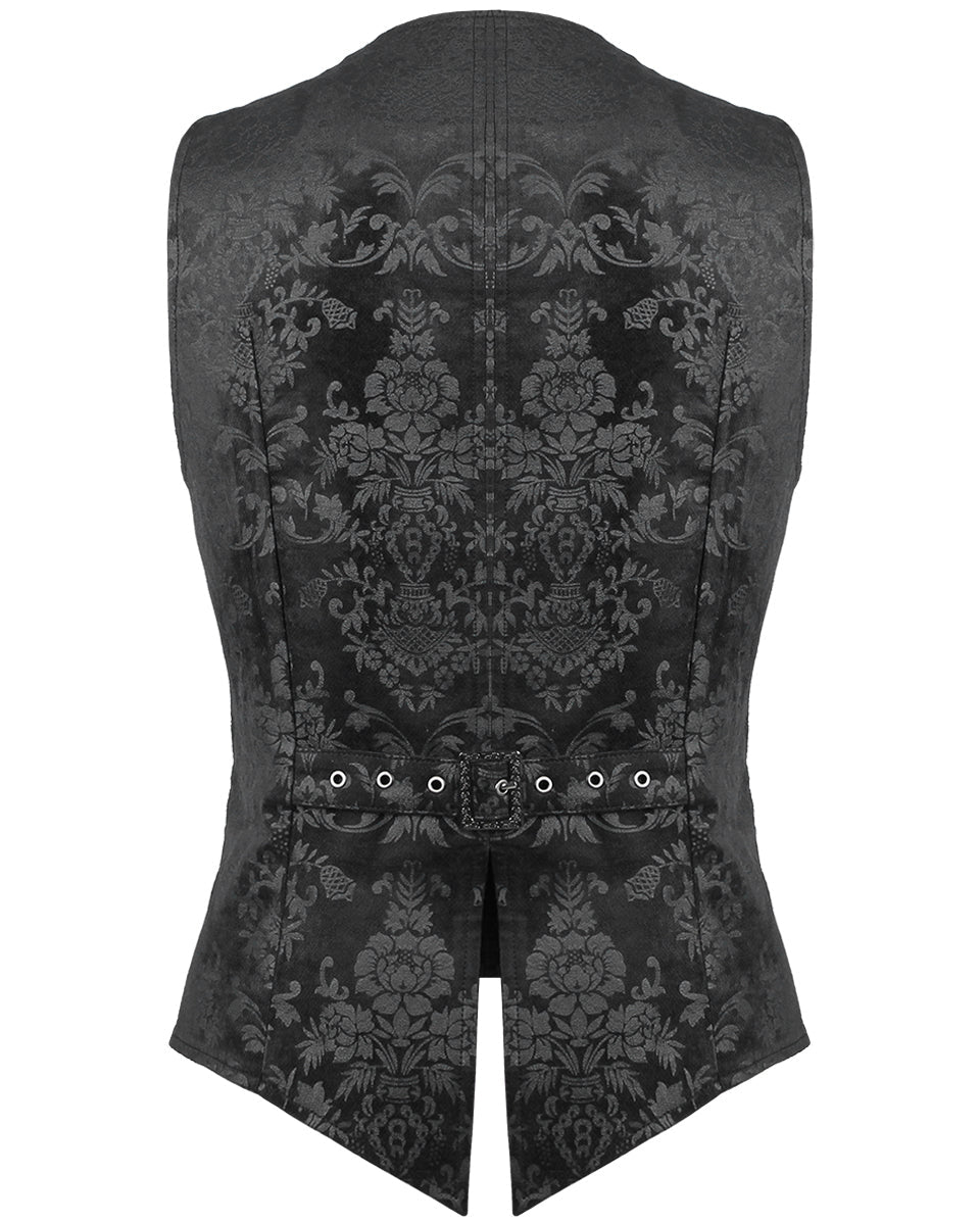 Black Alcazar Button Up Men’s Waistcoat