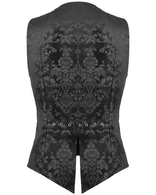 Black Alcazar Button Up Men’s Waistcoat