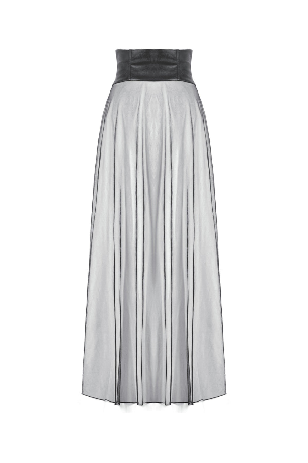 Light Mesh Eyelet Maxi Skirt