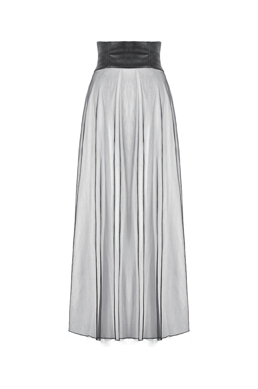 Light Mesh Eyelet Maxi Skirt