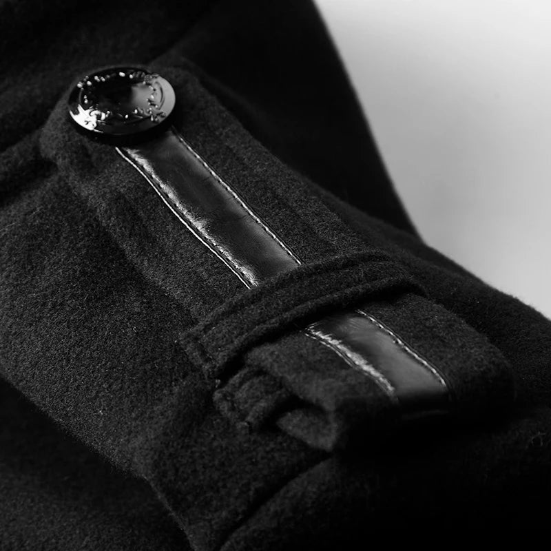 Men’s Military Uniform Belt Long Coat