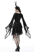Genie Bell Sleeve Velvet Dress