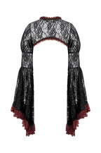 Red Rim Black Lace Bolero