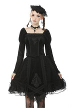 Velvet Hem Mesh Skirt