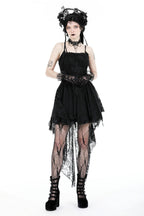 Strap Lace Trail Mini Dress