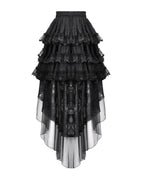 Hi-Lo Net Lace Tail Skirt