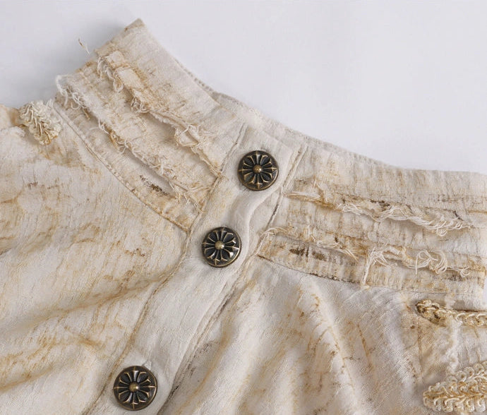 Cream Steampunk Vintage Shirt