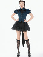 Lolita Doll Ruffle Lace Ribbon Trail Skirt