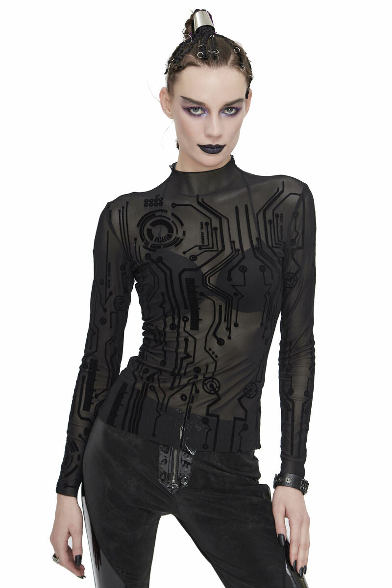 Abstract Sheer Top