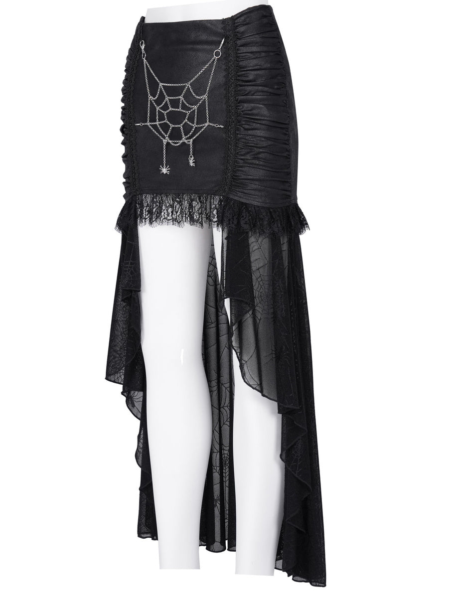 Hi-Lo Cobweb Chain Trail Skirt