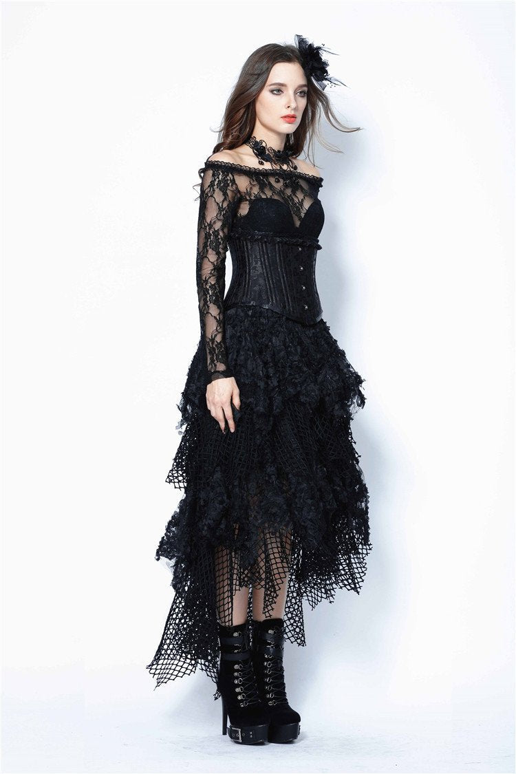 Messy Mesh Layered Skirt