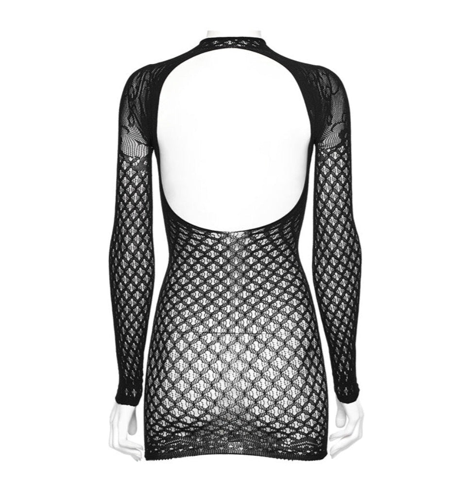 Net Mesh Back Cutout Top