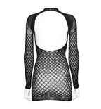 Net Mesh Back Cutout Top