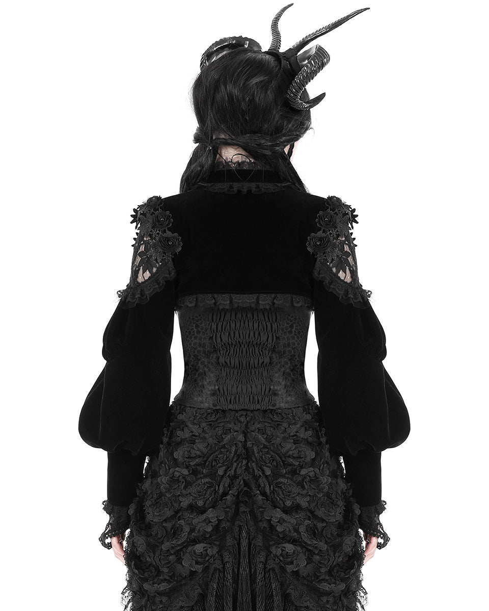 Velvet Rose Finger Lace Bolero