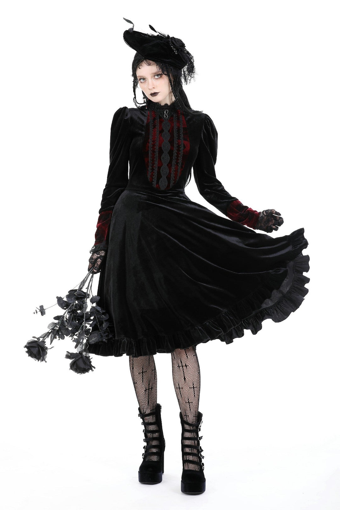 Vampire Scarlet Red Velvet Dress