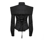 Embroidered Gothic High Neck Shirt Blouse