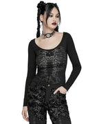 Full Sleeve Ribcage Skeleton Ring Cutout Spine Top