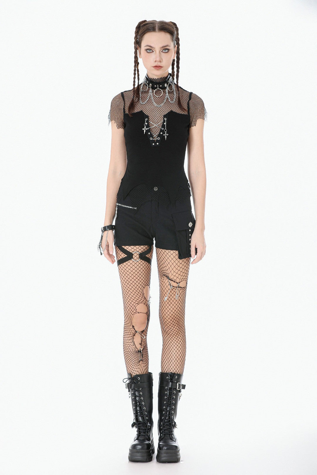 Punk Thigh Strap Shorts