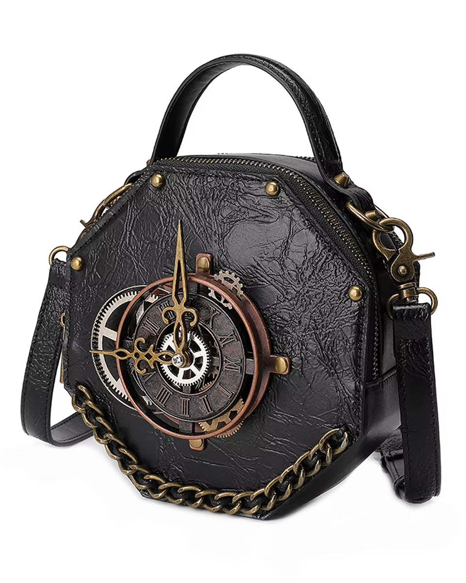 Steampunk Octagon Clock Bag