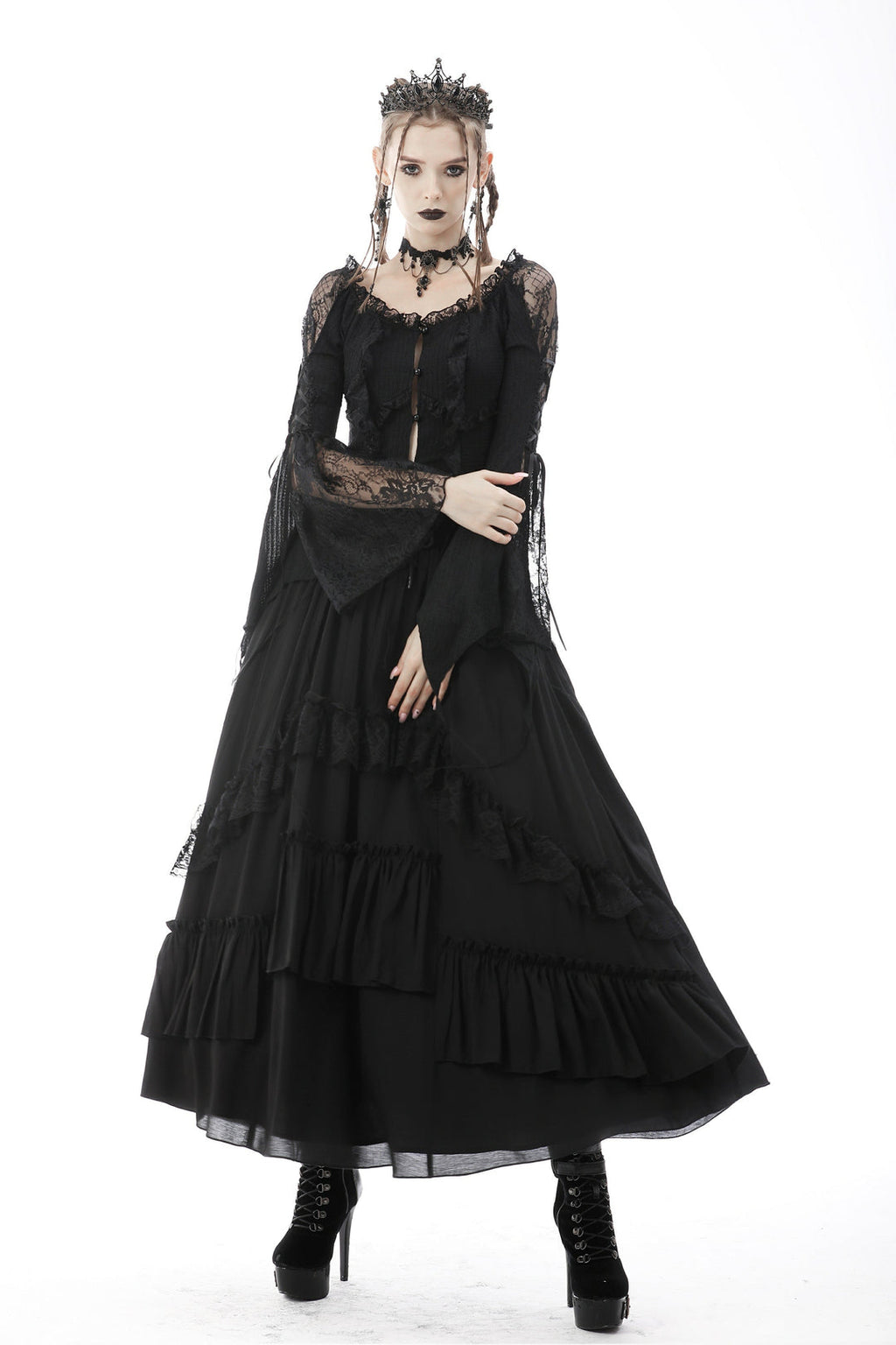 Lace Ruffle Frock Skirt