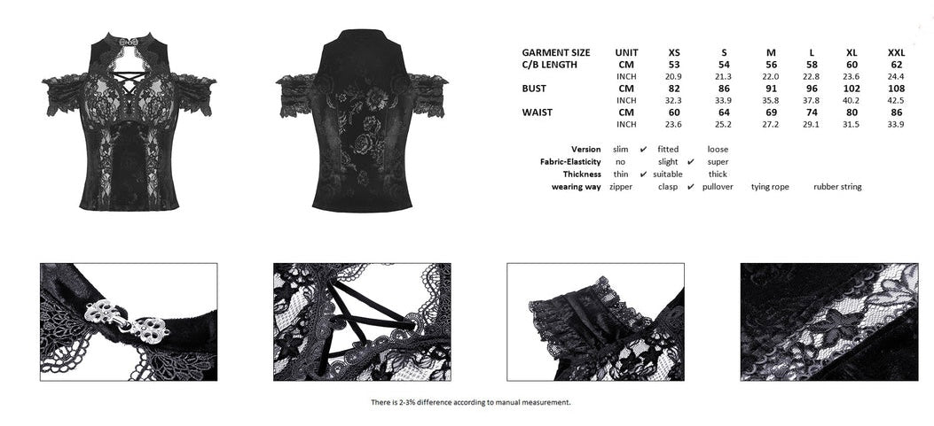 Sexy Shoulder & Chest Lace Cut Blouse