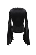 Velvet Big Bat Sleeve Blouse