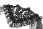 Sheer Mesh Laced Capelet