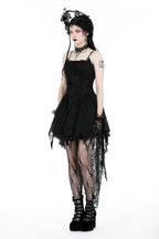 Strap Lace Trail Mini Dress