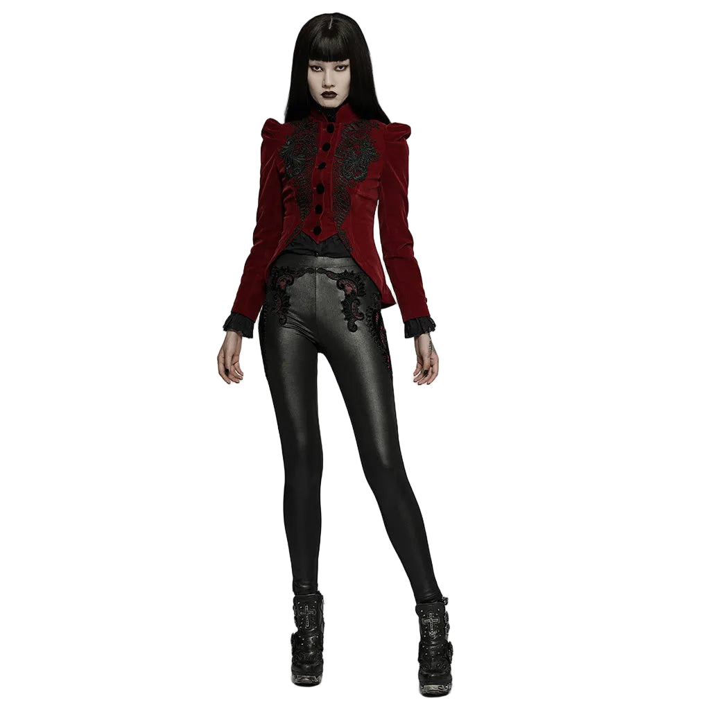 Red Dark Doll Velvet Jacket