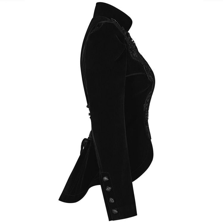 Black Dark Doll Velvet Jacket