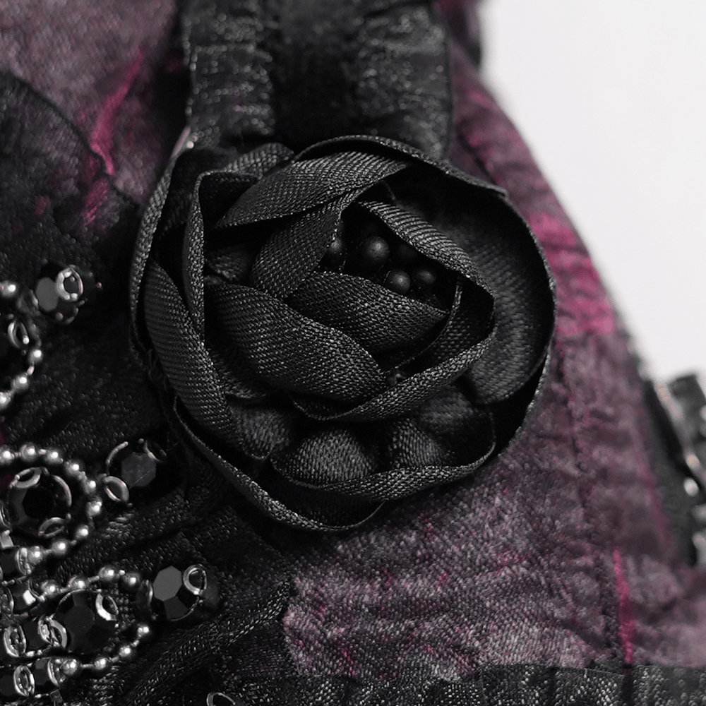 Gothic Ruffle Cross Handbag