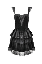 Lace Wing Strap Ruffle Dress